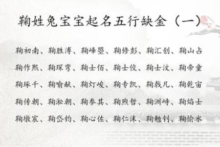 五行缺金的宝宝命名建议与技巧