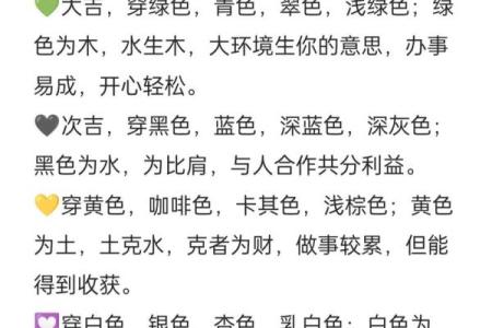 今日穿衣五行指南，助你每天好运不断