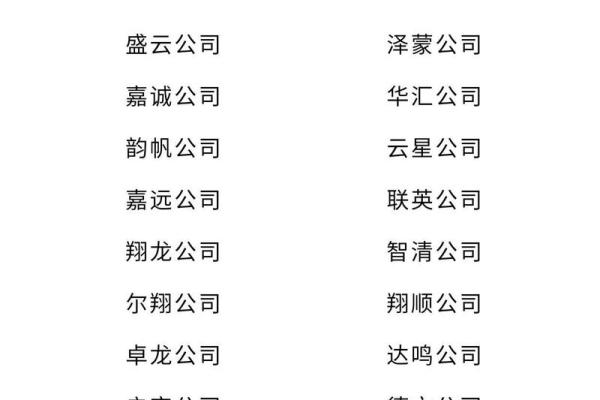 公司起名宝典 选对两个字助力品牌成功
