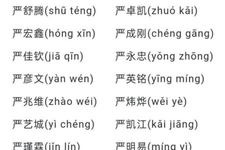严姓宝宝取名指南 让孩子名字更有寓意与独特性