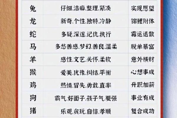 出生的生肖是什么？探索其性格与命运