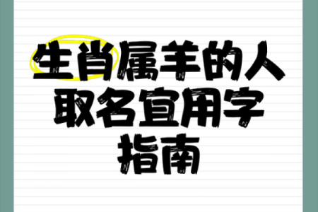 羊年男宝宝独特名字大全
