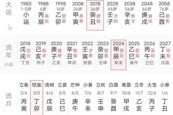 八字排盘中的大运解析与命运影响分析