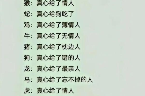 生肖性格特点揭秘