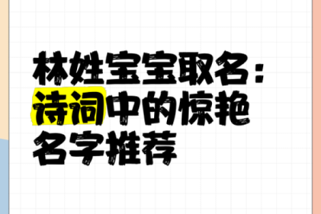 林姓宝宝起名宝典：最适合林姓宝宝的独特名字