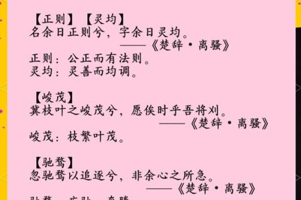 让名字拥有诗意，楚辞经典为你提供灵感