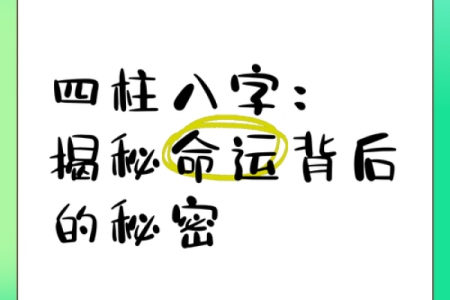 揭示八字双胞胎背后的命运玄机
