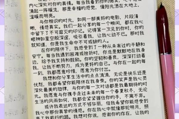 八字情书，给她最浓烈的情感表达