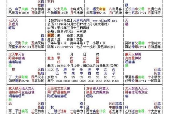 深入解析王亭之紫薇斗数排盘：探索你的人生密码