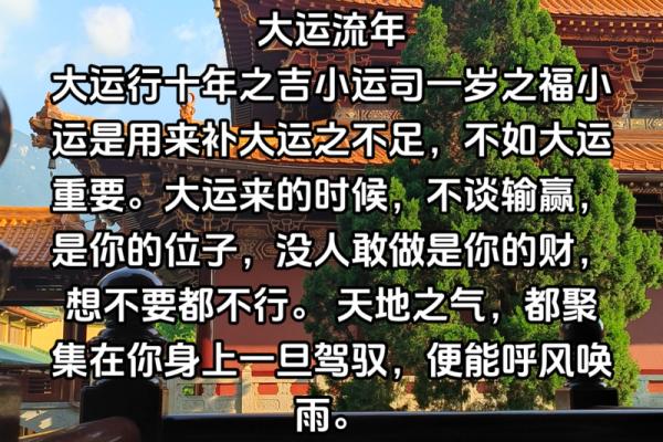 八字小运的秘密：抓住运势流转，逆袭人生