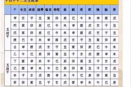 天干地支详细对照表，掌握命理与人生轨迹