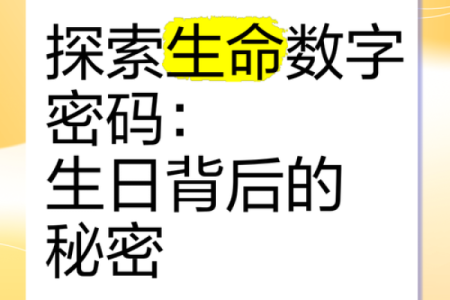 数字背后的命运秘密：命理学中的数字力量