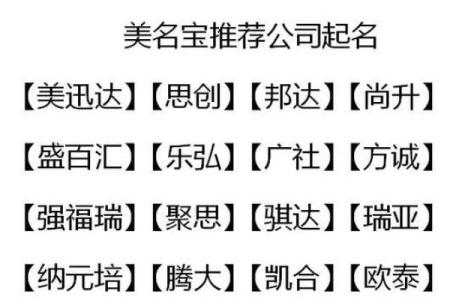 公司名字如何通过易经选出幸运之选
