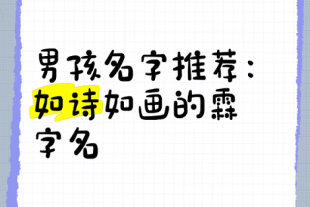 霖字五行分析：为你解开名字的奥秘