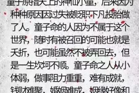 天界童子命：揭秘神秘命运，你了解多少？