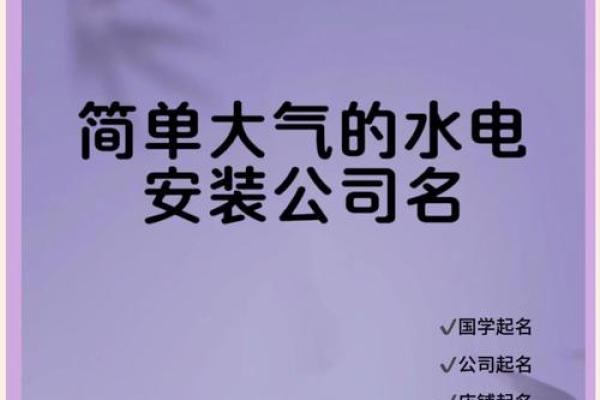 经典水电公司名称，让你的品牌更加专业