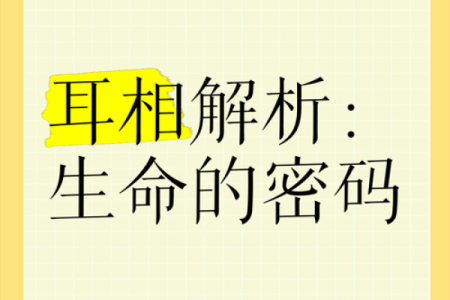 耳相揭秘：面相中的神秘密码，一眼识破命运吉凶