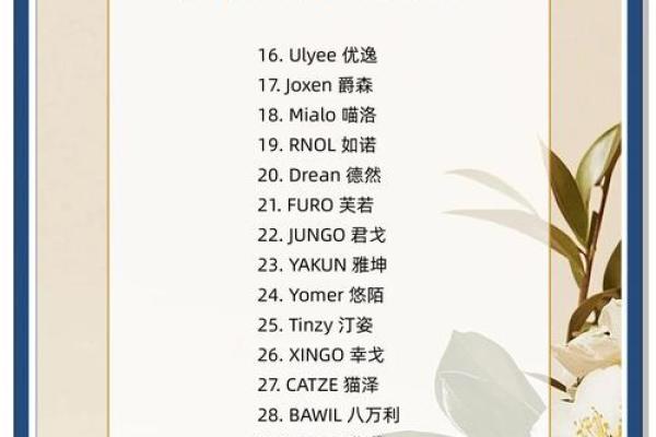 打造行业独特品牌名称