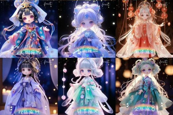 星辰倾泻：十二星座古风女神传奇揭秘