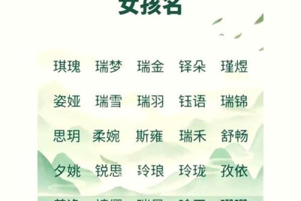 五行属金女孩名字大全
