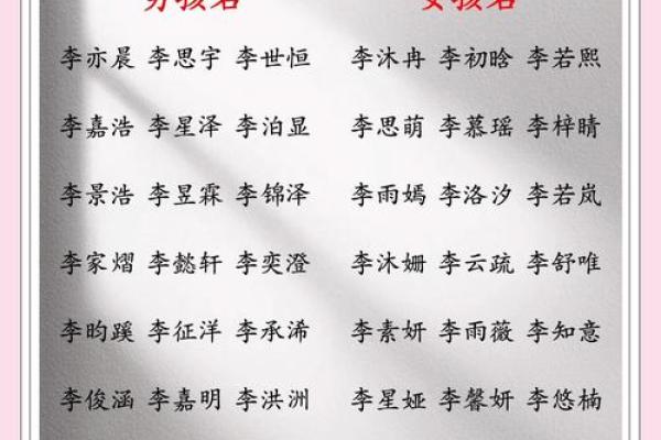 李姓宝宝名字大全,寓意深远,福运连连 李姓宝宝名字大全,寓意深远,福运连连