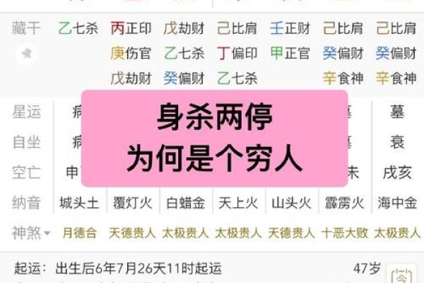 伤官七杀同透天干的八字配置与个性冲突
