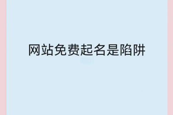 免费起名公司背后隐藏的优势与陷阱