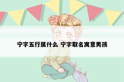 宁字五行属什么 宁字取名寓意男孩