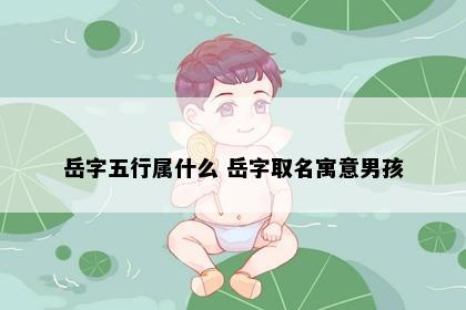 岳字五行属什么 岳字取名寓意男孩