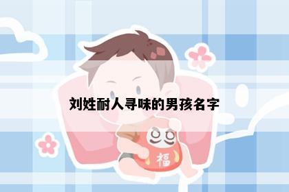 刘姓耐人寻味的男孩名字