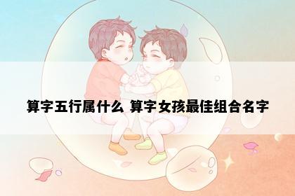 算字五行属什么 算字女孩最佳组合名字