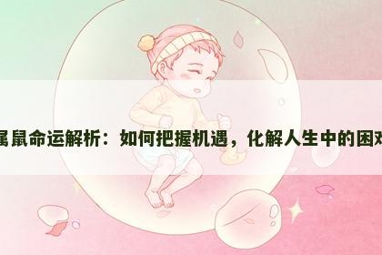 属鼠命运解析：如何把握机遇，化解人生中的困难