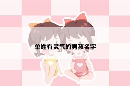 单姓有灵气的男孩名字