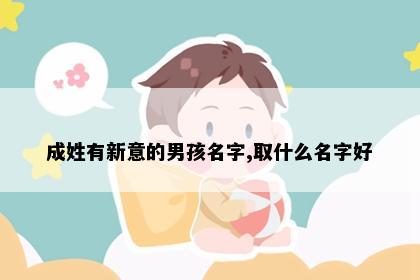 成姓有新意的男孩名字,取什么名字好