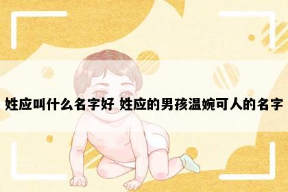 姓应叫什么名字好 姓应的男孩温婉可人的名字