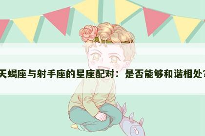 天蝎座与射手座的星座配对：是否能够和谐相处？