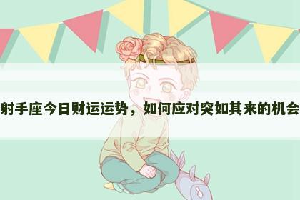 射手座今日财运运势，如何应对突如其来的机会