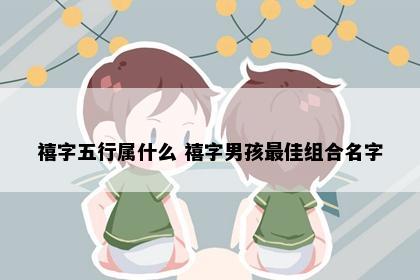 禧字五行属什么 禧字男孩最佳组合名字