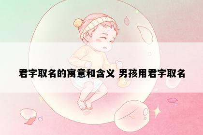 君字取名的寓意和含义 男孩用君字取名