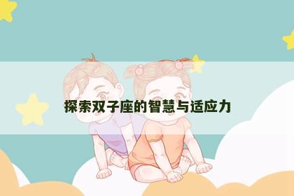 探索双子座的智慧与适应力