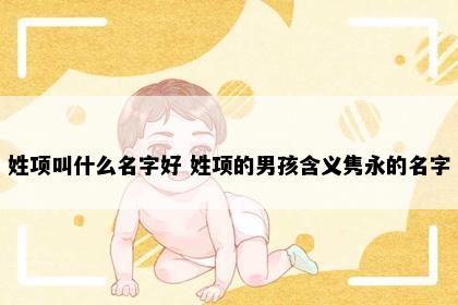 姓项叫什么名字好 姓项的男孩含义隽永的名字