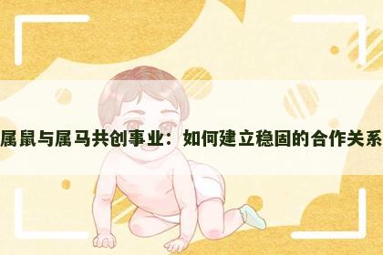 属鼠与属马共创事业：如何建立稳固的合作关系
