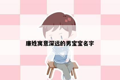 廉姓寓意深远的男宝宝名字