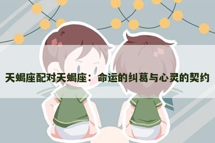 天蝎座配对天蝎座：命运的纠葛与心灵的契约