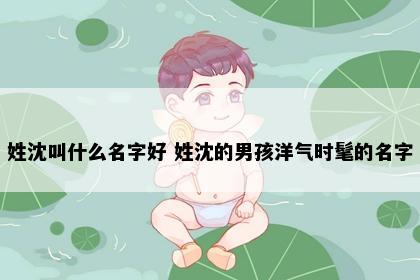 姓沈叫什么名字好 姓沈的男孩洋气时髦的名字