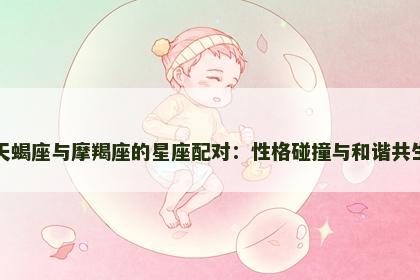 天蝎座与摩羯座的星座配对：性格碰撞与和谐共生