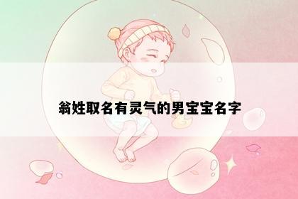 翁姓取名有灵气的男宝宝名字
