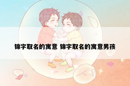 锦字取名的寓意 锦字取名的寓意男孩