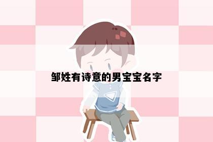 邹姓有诗意的男宝宝名字