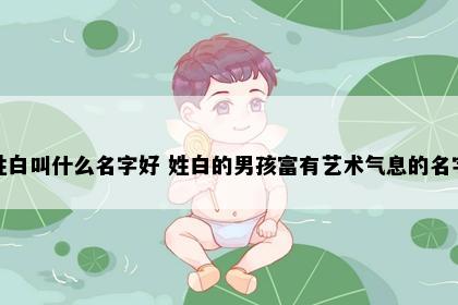 姓白叫什么名字好 姓白的男孩富有艺术气息的名字
